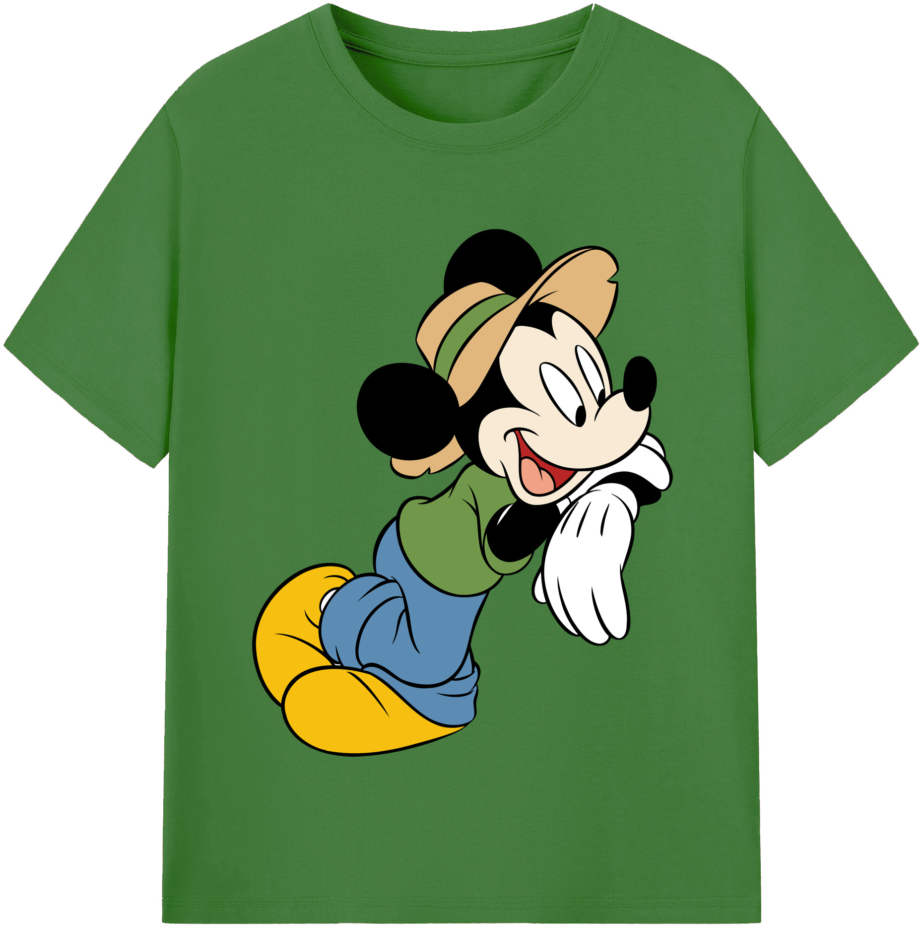 （画像用） ミッキーマウス Mickey Mouse レディースカジュアルプリントTシャツ（綿100％）